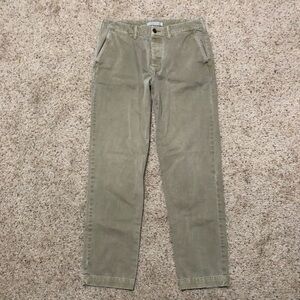 Outerknown Chino Pants Men's 33x31 Khaki Faded Button Fly